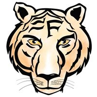 Tigerkopf Illustration mit versteckten CFS-Buchstaben Tigerkopf Illustration mit versteckten CFS-Buchstaben