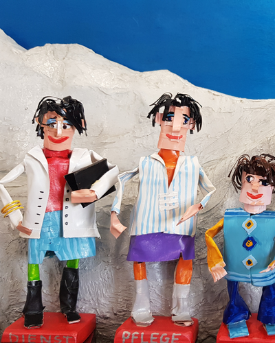 das Garmischer-Rheuma-Therapiemodell mit einzelnen Figuren das Garmischer-Rheuma-Therapiemodell mit einzelnen Figuren