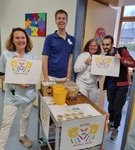 Hygieneteam unterwegs bei der Aktion saubere Hände