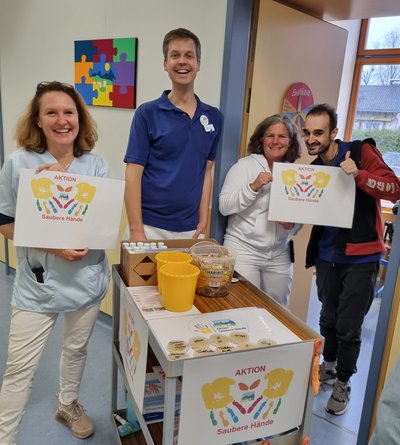 Hygieneteam & Aktion saubere Hände Hygieneteam unterwegs bei der Aktion saubere Hände
