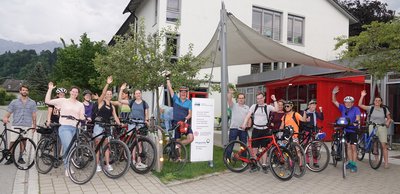 Phil Ladehof Ankunft bei Spendenradtour