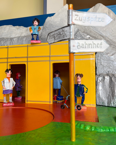 das Garmischer-Rheuma-Therapiemodell mit einzelnen Figuren das Garmischer-Rheuma-Therapiemodell mit einzelnen Figuren