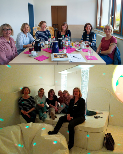Gruppenbild beim Kaffeetrinken Gruppenbild beim Kaffeetrinken